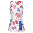 Hand Drawn Famous Place Of USA Pattern Print 3D Women's Tank Top