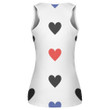 Geometric Hearts Pattern Red And Blue Love Valentine's Day Background Print 3D Women's Tank Top