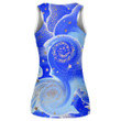 Galaxy Swirl Watercolor Textured Pattern With Gold Stars And Constellations Print 3D Women's Tank Top