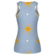 Funny Sun With Closed Eyes In Vintage Style Print 3D Women's Tank Top