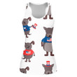 Funny Cartoon Dogs American Attributes Patriotic Print 3D Women's Tank Top