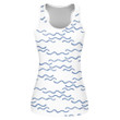 Curly Hand Drawn Lines Imitation Of The Sea Waves Print 3D Women's Tank Top