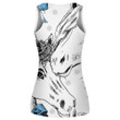 Couple White Horses With Wreath Love Day Print 3D Women's Tank Top