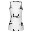 Comic Little Cats And Meow In Cartoon Style Print 3D Women's Tank Top