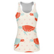 Colorful Turtles On A Polka Dot Background Print 3D Women's Tank Top