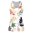 Colorful Autumn Leaves Tree Branches Collection Print 3D Women's Tank Top