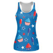 4th Of July Patriotic Ice Cream And Cupcakes Print 3D Women's Tank Top