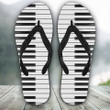 Awesome Piano Keys Print Design Flip Flops For Men And Women