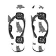 Wolf Animal With Hand Drawn Banner Flip Flops For Men And Women