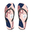 Wild Jungle African Leopard With Blue Leaves Flip Flops For Men And Women