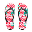 Wild Animals Leopard With Beautiful Red Hearts Flip Flops For Men And Women