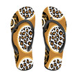 Wild Animals Leopard Skin With Baroque On Brown Flip Flops For Men And Women