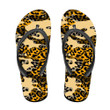 Wild Animals Leopard Camouflage In Simple Cartoon Flip Flops For Men And Women