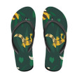 Wild Animals Leopard Black Panthers And Flowers Flip Flops For Men And Women