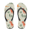 Wild African Summer Funny Leopards And Tropical Elements Flip Flops For Men And Women