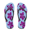 Wild African Leopard With Pink Maple Leaves Flip Flops For Men And Women