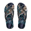 Wild African Leopard With Colorful Floral Night Flip Flops For Men And Women