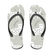 Wild African Leopard On Grey Background And Tropical Leaves Flip Flops For Men And Women