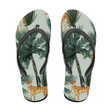 Wild African Jungle Summer Palm Trees And Leopards Flip Flops For Men And Women