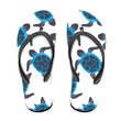 White Dotted Background With Green Turtles Flip Flops For Men And Women