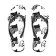 White And Black Headed Eagle With The Flag Flip Flops For Men And Women