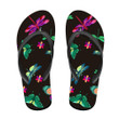 Watercolor Garden Butterfly And Dragonfly Vintage Style Flip Flops For Men And Women