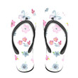 Watercolor Flowers And Butterfly In Vintage Style Flip Flops For Men And Women