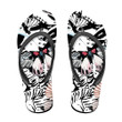 Watercolor Exotic Flowers Tropical Orchids And Butterfly Flip Flops For Men And Women