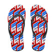 Vote USA Election Day Cards Patriotic Pattern Flip Flops For Men And Women