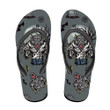 Vintage Style With Scary Ferocious Wolf Flip Flops For Men And Women