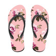 Vintage Roses And Tulips Beautiful Flowers Pink Theme Design Flip Flops For Men And Women
