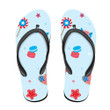 Various Sweet Dessert And Drink For Independence Day Party Flip Flops For Men And Women