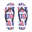USA Sign With Stripes And Stars For Patriotic Pattern Flip Flops For Men And Women