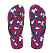 USA Colors Patriotic Leopard Skin Pattern Flip Flops For Men And Women
