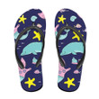 Under The Sea With Cat Mermaid And Dolphin Flip Flops For Men And Women