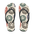 Two Dragons In Celtic Style Vintage Background Flip Flops For Men And Women