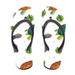 Turtles And Palm Trees Tropical Elements Flip Flops For Men And Women