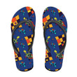 Turtles And Lotuses In Blue Colors Flip Flops For Men And Women