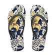 Tropical Leopard Animal Lily Flowers And Palm Leaves Flip Flops For Men And Women