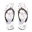 Tricolor Of USA Flag Confetti For The Holiday Of July 4th Flip Flops For Men And Women