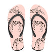 Trendy Texture Abstract Leopard On Pink Flip Flops For Men And Women