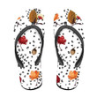 Trendy Autumn Leaves Pine Nuts And Leopard Flip Flops For Men And Women