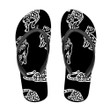 Trend Wild Leopards And Tigers On Black Background Flip Flops For Men And Women