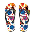 Traditional Portuguese Chicken Rooster In Bright Colors Flip Flops For Men And Women