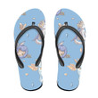 Three Cute Cartoon Dragons With Their Treasure Flip Flops For Men And Women