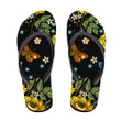 Theme Mystical Embroidery Sunflowers And Butterflies Flip Flops For Men And Women