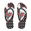 Theme Indonesian Batik Motif Floral And Butterfly Flip Flops For Men And Women