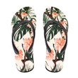 Theme Hummingbirds Butterflies Palm Leaves And Hibiscus Flip Flops For Men And Women