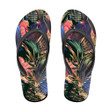 Theme Golden Tropical Leaves With Orchids And Butterflies Flip Flops For Men And Women