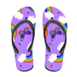 Theme Fantasy Rainbows Butterflies And Stars Flip Flops For Men And Women